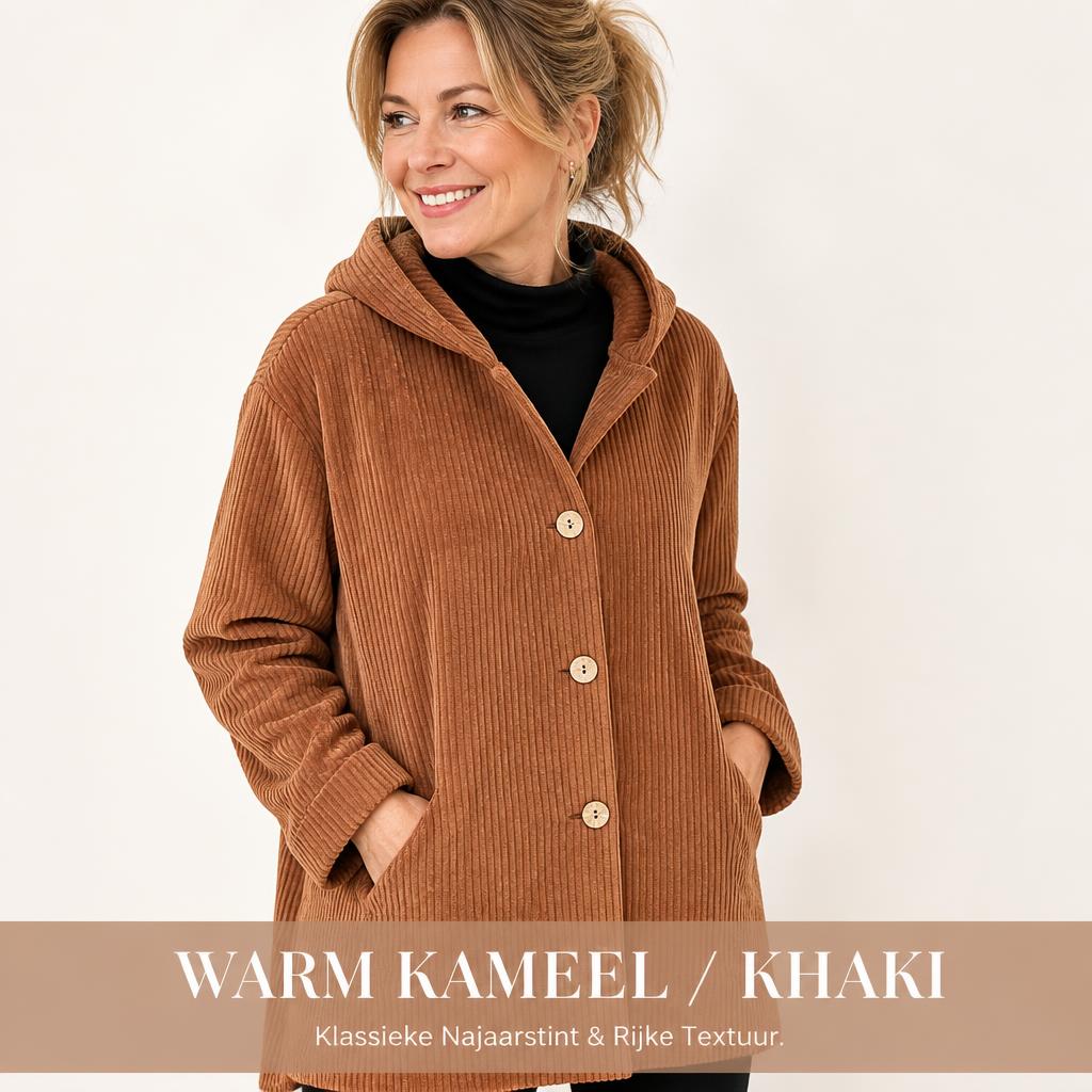 🧥 Geniet van de Herfst: Heerlijk Warme & Stijlvolle Corduroy Jas met Capuchon 🍂