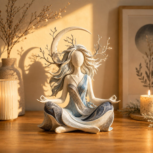 🧘 Rustgevend meditatiesculptuur | Sereen woonaccessoir
