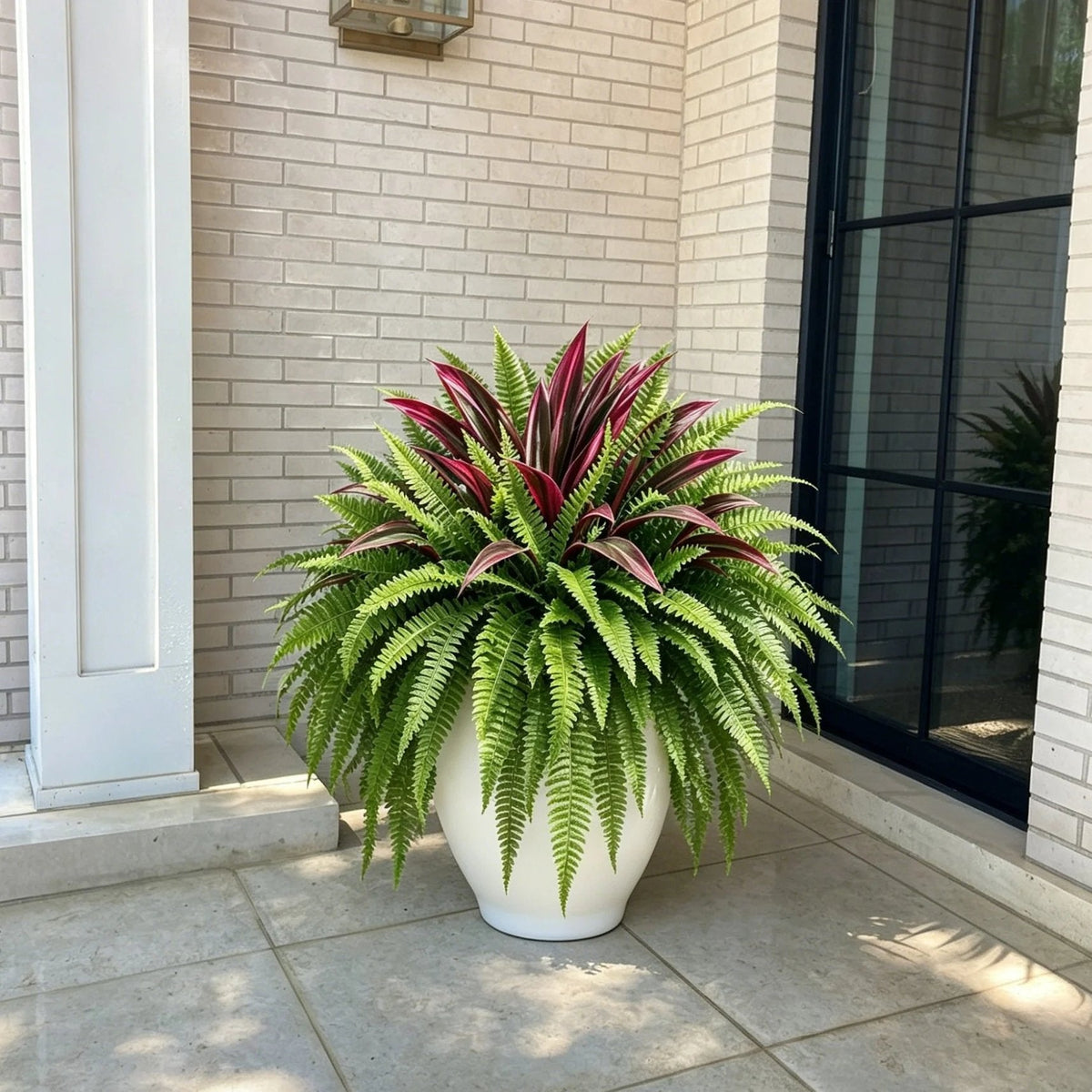 🌿 Levensechte kunstvaren & rode dracaena: UV-bestendige plant voor buiten! ✨
