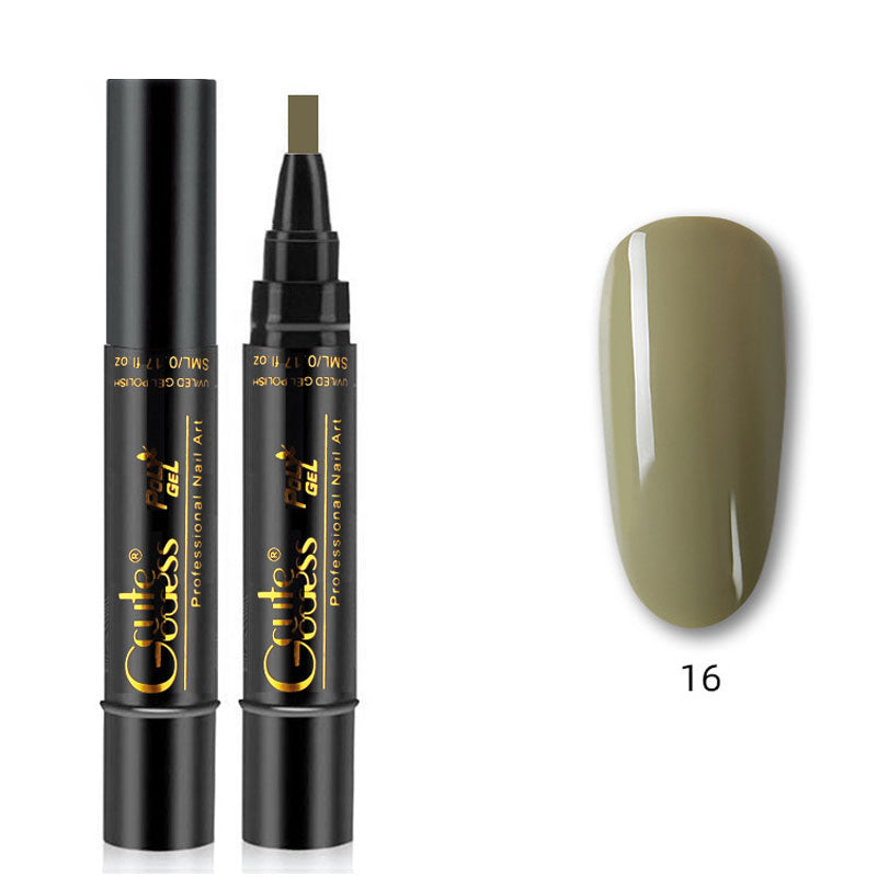 Eén-stapslijm drie-in-één nagellak gelpen