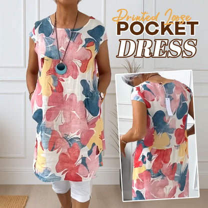 ✨Tijdelijke uitverkoop 39% KORTING🎁Bedrukte jurk met losse zakken