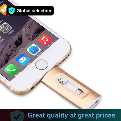 ⚡3-in-1 flashdrive, draagbare USB 3.0-geheugenopslag met hoge snelheid