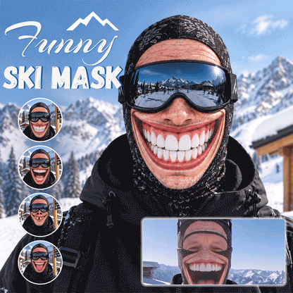 Grappig gezichtsmasker voor ski's – Hilarische bivakmuts voor de winter en het skiën