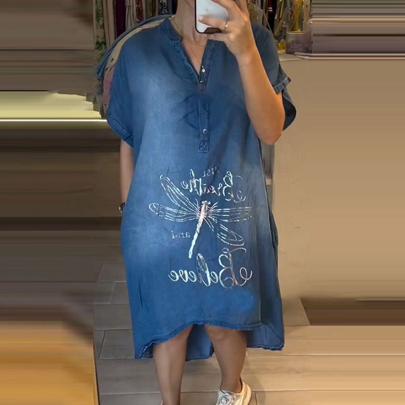 🌟Tijdelijke aanbieding 45% KORTING🎁Bedrukte Losse Jurk