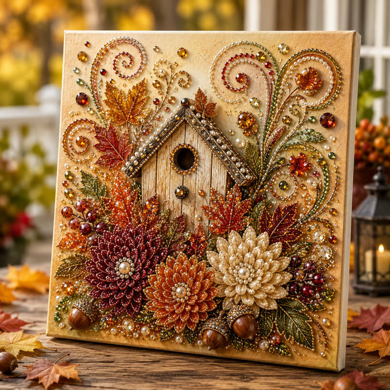 🍂💎 Herfstparelschilderpakket – Ontspannend doe-het-zelfproject om sprankelende herfstkunstwerken te maken 🖌️