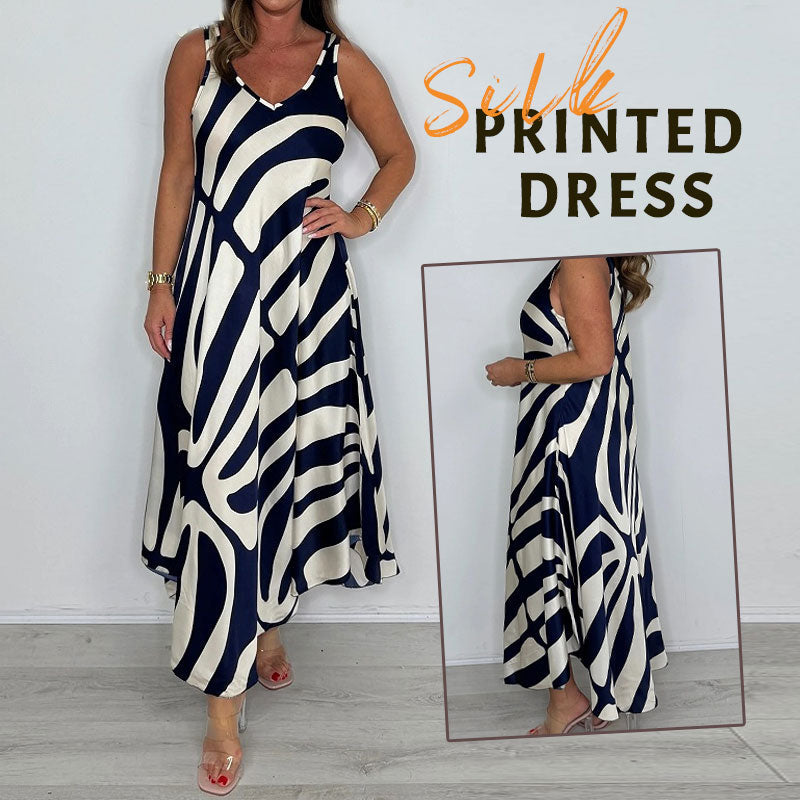 💞Zijden Bedrukte Jurk