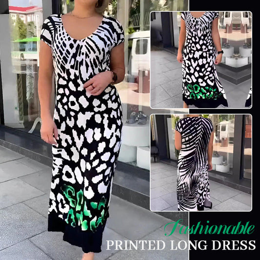 🌸 Modieus gedrukte lange jurk | Los en luchtig ✨ Modieus gedrukte lange jurk