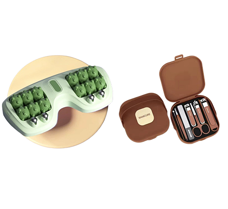 💜Draagbare dubbele voetmassageroller💜