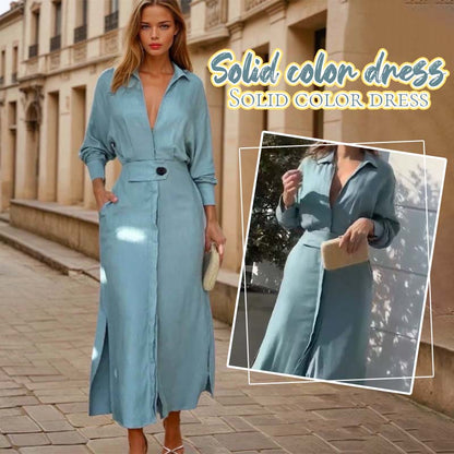 🌟Nieuwe producten Hot Sale 39% KORTING🎁Effen Jurk