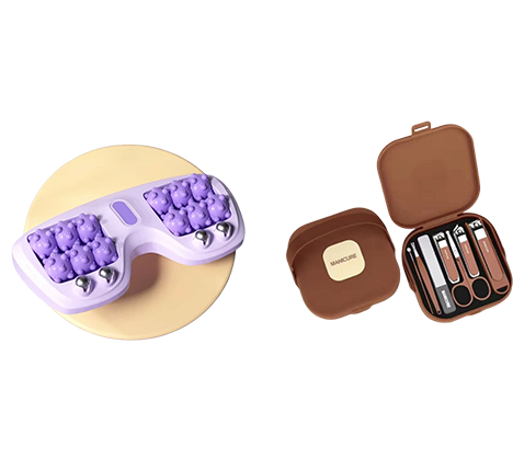 💜Draagbare dubbele voetmassageroller💜