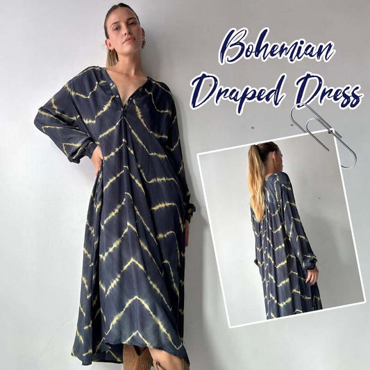 🥰Zomerspecial 39% KORTING🎁Boheemse Gedrapeerde Jurk