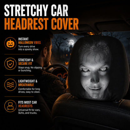 Hoofdsteunhoes met grappig patroon – auto-interieuraccessoir