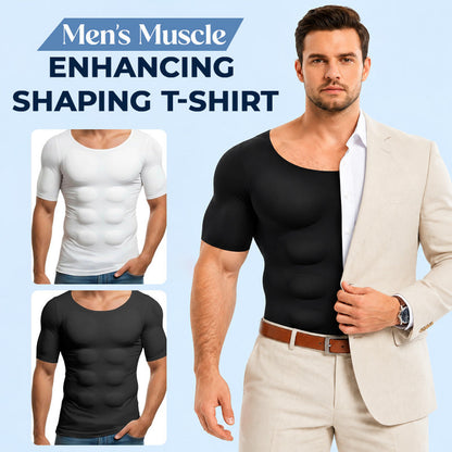 💪 Men’s Muscle Shaping T-Shirt — Instant Sculpted Torso Look!
