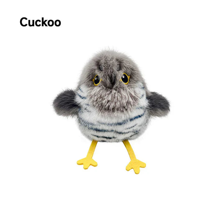 Levensgroot interactief kattenspeeltje in de vorm van een vogel