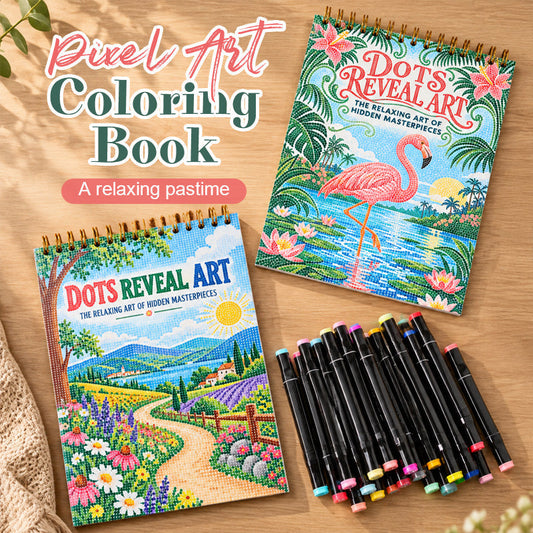 🎨Letter Dot Art Coloring Book — 30 Hidden Pictures, No Drawing Skills Needed, Screen-Free Relaxation