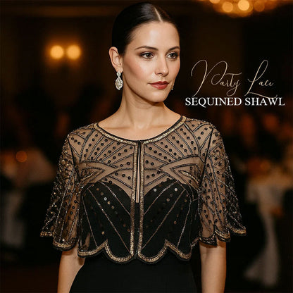 💖Jij bent de meest perfecte van de menigt✨Feest sjaal met kant en lovertjes