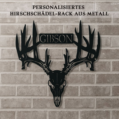 Gepersonaliseerd metalen hertenschedelrek