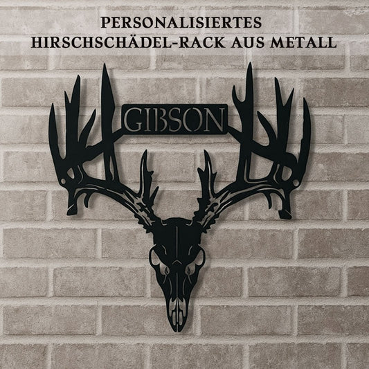 Gepersonaliseerd metalen hertenschedelrek