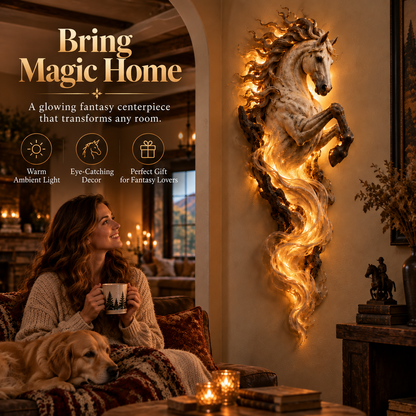 🔥Laatste dag: 49% KORTING -🦄 Celestial Flame Unicorn™ wandlamp – Een magische beschermer ontwaakt aan je muur