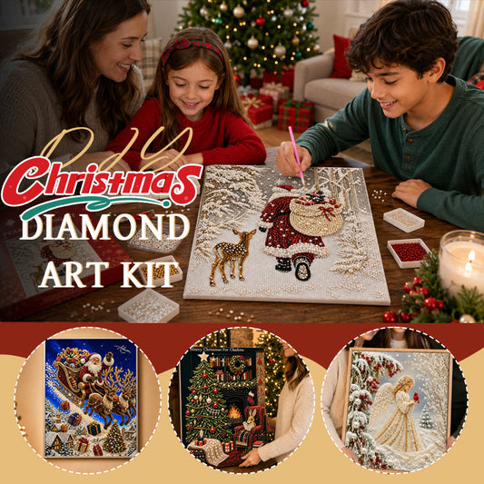 🌟 Feestelijke kerst-parel-diamantschilderij-knutselpakket
