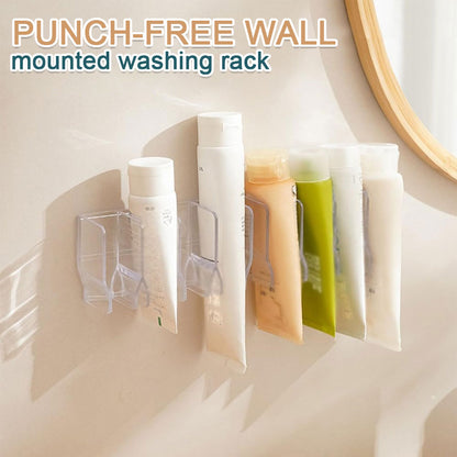 🎁Een must-have voor het hele gezin🏠Wandgemonteerd wasrek zonder stoten