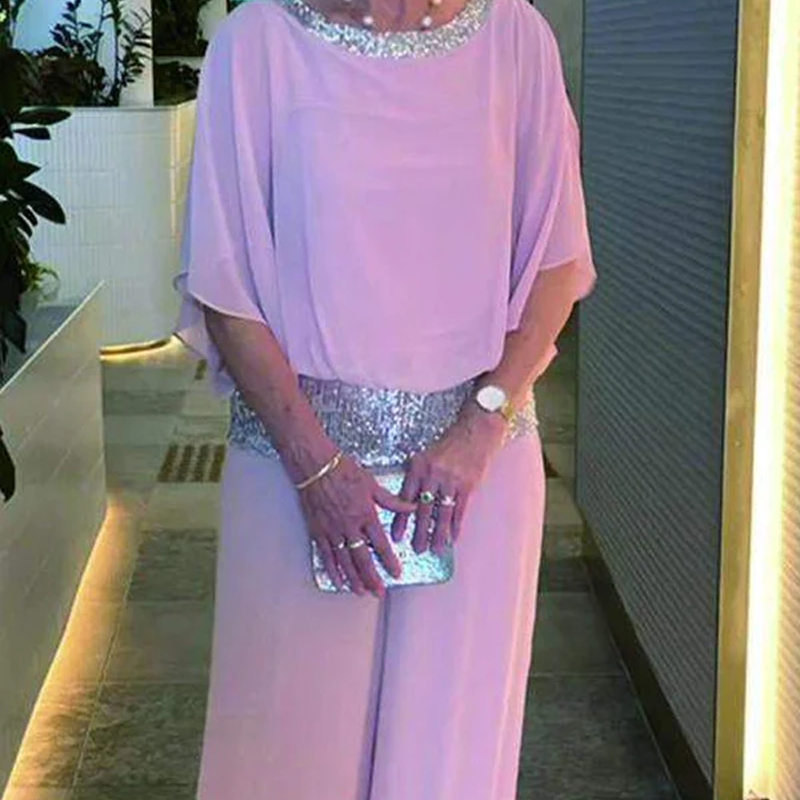 💞Tijdelijke aanbieding 49% KORTING🎁💞Dames tweedelige pailletten set met kleurblok