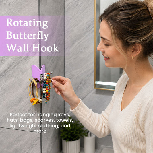 Functioneel & Schattig – Vlinder Wandhaak met 180° Rotatie 🦋✨🏡