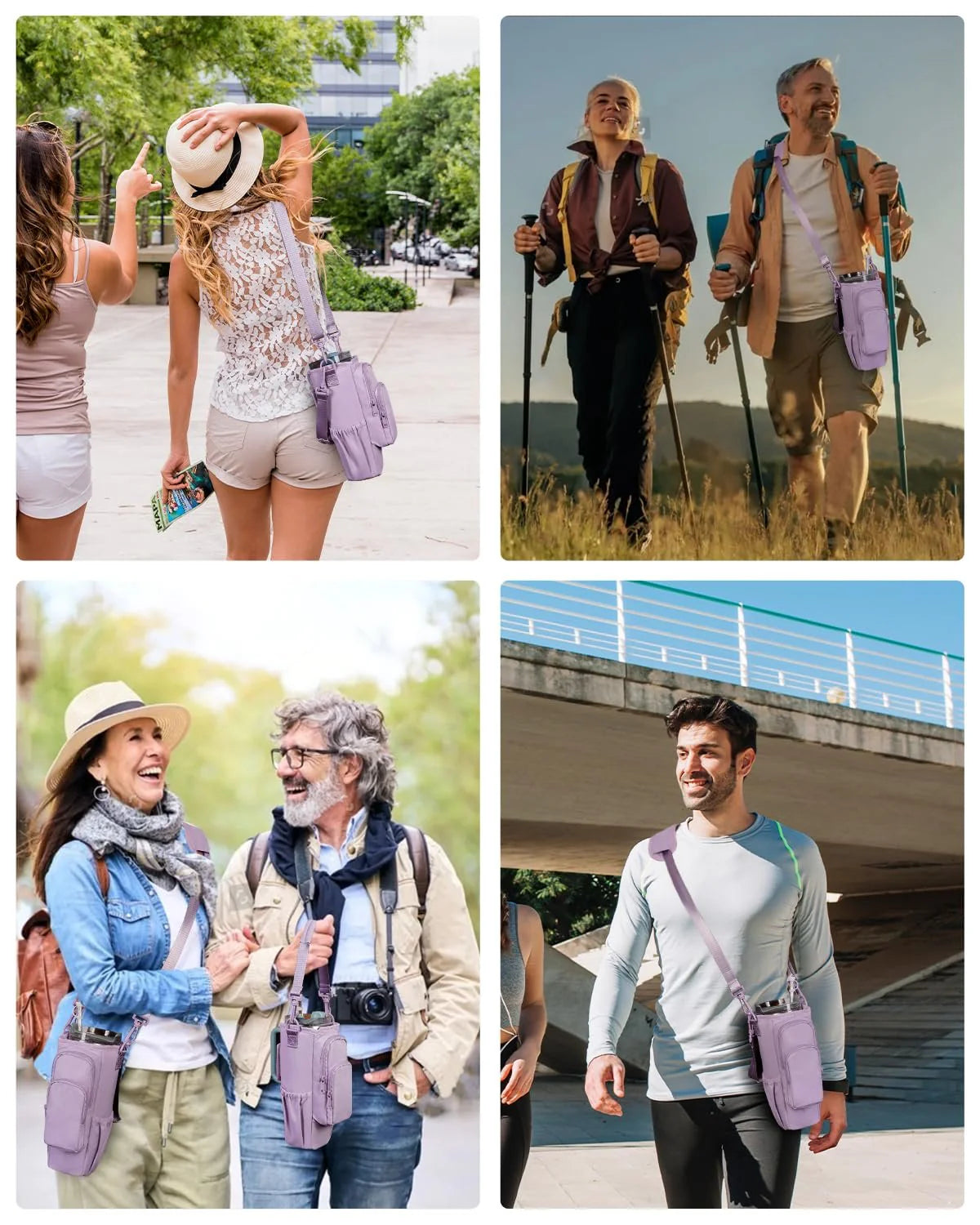 Verstelbare schoudertas met thermosbekerhouder voor 40 oz