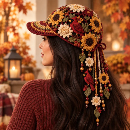 🔥LAATSTE DAG 50% KORTING - 🍂 Handgemaakte gehaakte herfst-baseballpet voor dames
