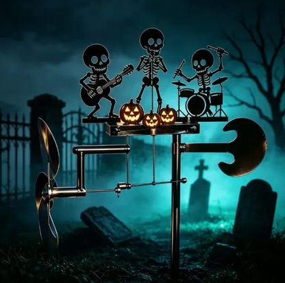 ⚡️🔥50% korting – laatste dag⚡️Halloween-skelet: metalen drummer, kinetische windspinne
