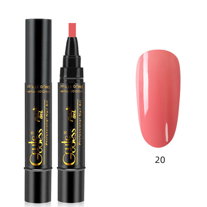 Eén-stapslijm drie-in-één nagellak gelpen