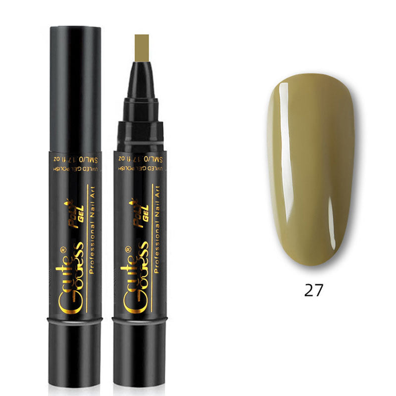 Eén-stapslijm drie-in-één nagellak gelpen