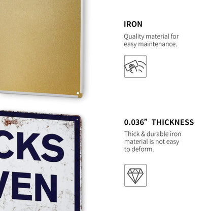 Grappig vintage metalen bordje – Parodie op snelheidslimiet, decoratie voor garage of mancave