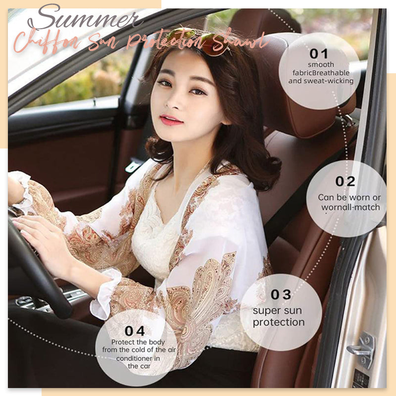 Zomer Chiffon Zon Bescherming Sjaal (2 stuks)
