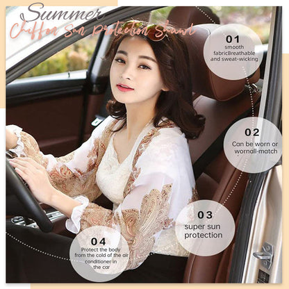 Zomer Chiffon Zon Bescherming Sjaal (2 stuks)