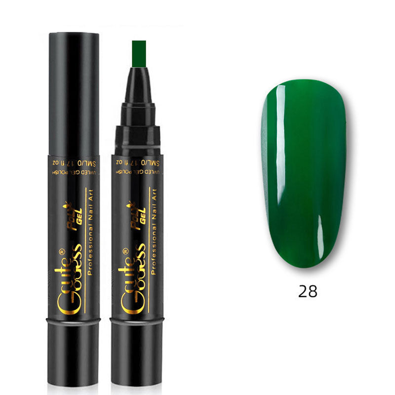 Eén-stapslijm drie-in-één nagellak gelpen