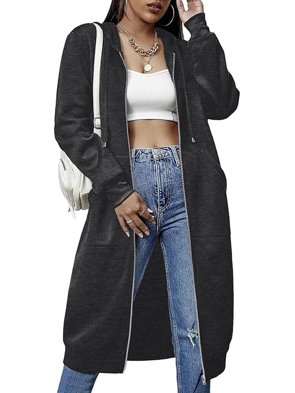 🔥 Dames - casual zip-up fleece hoodie - twee kopen. gratis verzending