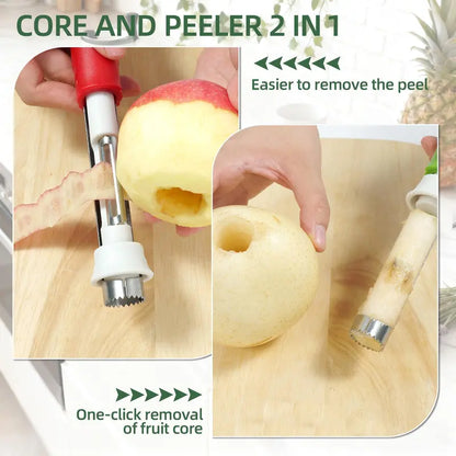 🍓 Multifunctionele Fruit Ontkroner – Eén Tool voor Al Jouw Favoriete Fruit! 🍎✨