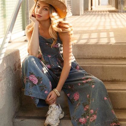 🌟Gratis verzending🎁Dames Overall Met Wijde Pijpen En Print