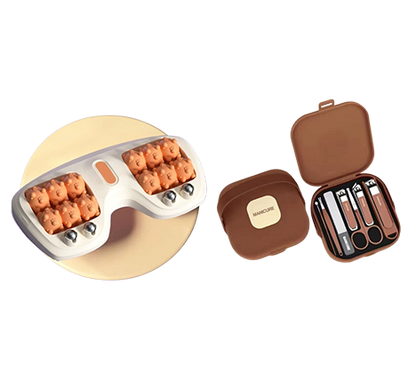 💜Draagbare dubbele voetmassageroller💜