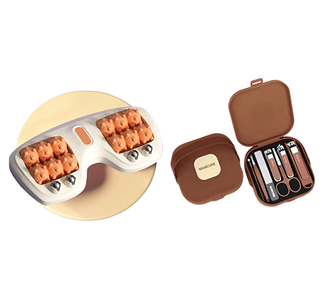 💜Draagbare dubbele voetmassageroller💜