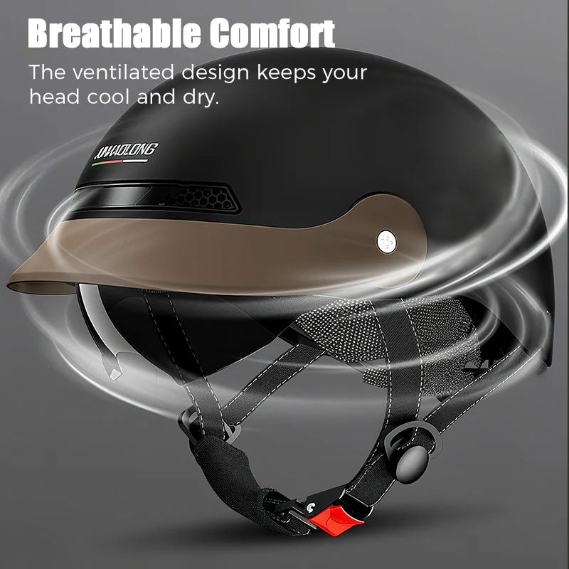 🛡️Ademende, lichtgewicht, botsbestendige motorhelm