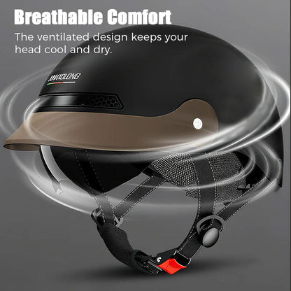 🛡️Ademende, lichtgewicht, botsbestendige motorhelm