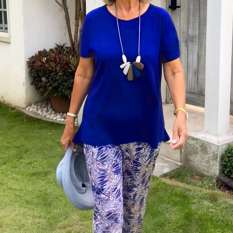 ☀️Bedrukt casual tweedelig pak met korte mouwen