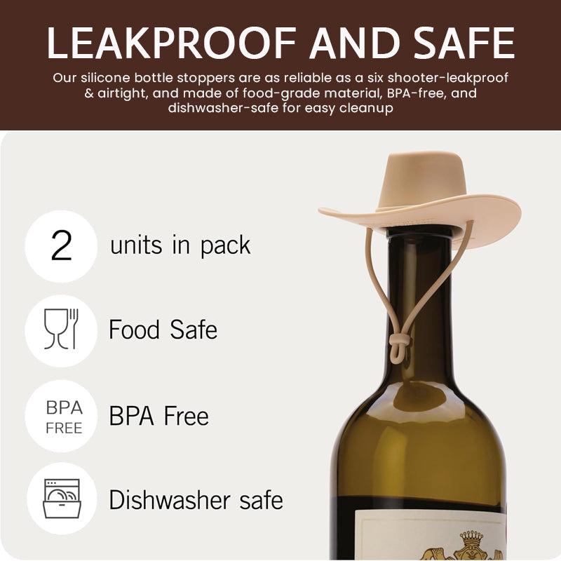 Cowboyhoed Wijnflesstopper