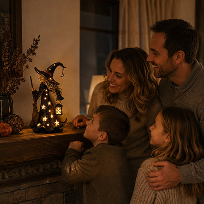 Starlight-heksen-nachtlampje | Halloween-heksenornament met warme LED-lampjes