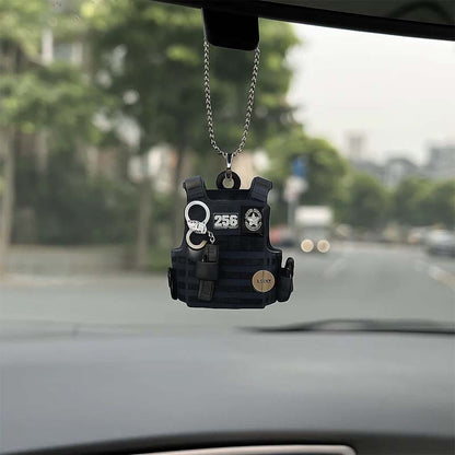 Kogelvrij vest acryl sleutelhanger