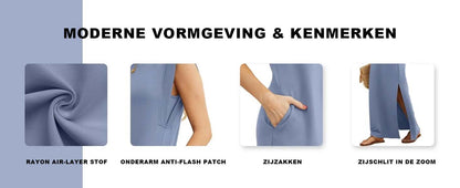 ⭐Tijdelijke aanbieding 49% KORTING🎁Casual Losse Split Kreukvrije Maxi-Jurk Voor Dames