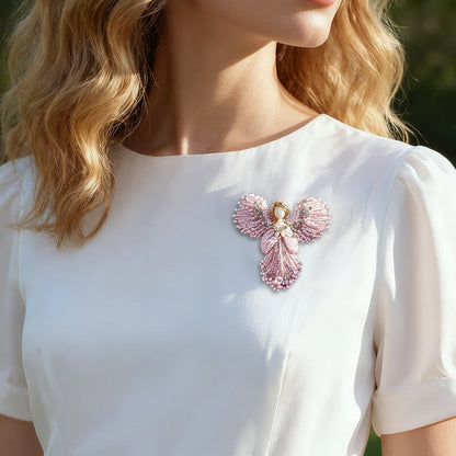 🔥LAATSTE DAG 50% KORTING💖Handgemaakte parel engel broche