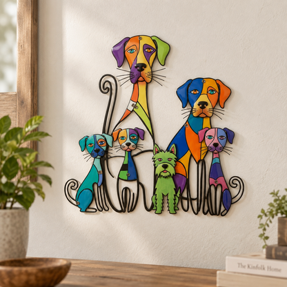 🐶 Kleurrijke hondenwanddecoratie